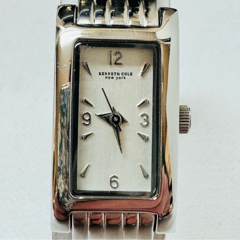 Vintage Kenneth Tank Women's Silver Watch Stainless 6.25" MAX Bracelet KC4440 - Picture 12 of 13